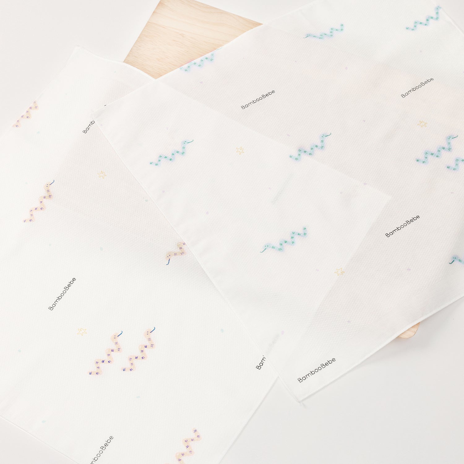 밤부베베 시그니처 엠보 손수건 유쾌한 배얌이 (6장)