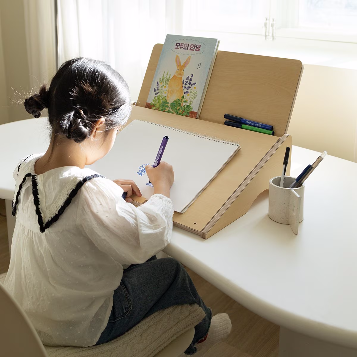 플레이블 2단 BOOK UP 바른 독서대 오리지널 L