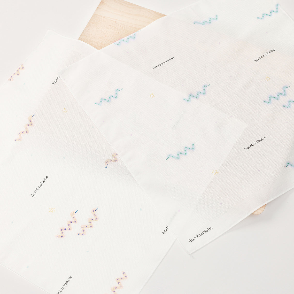 밤부베베 시그니처 엠보 손수건 유쾌한 배얌이 (6장)