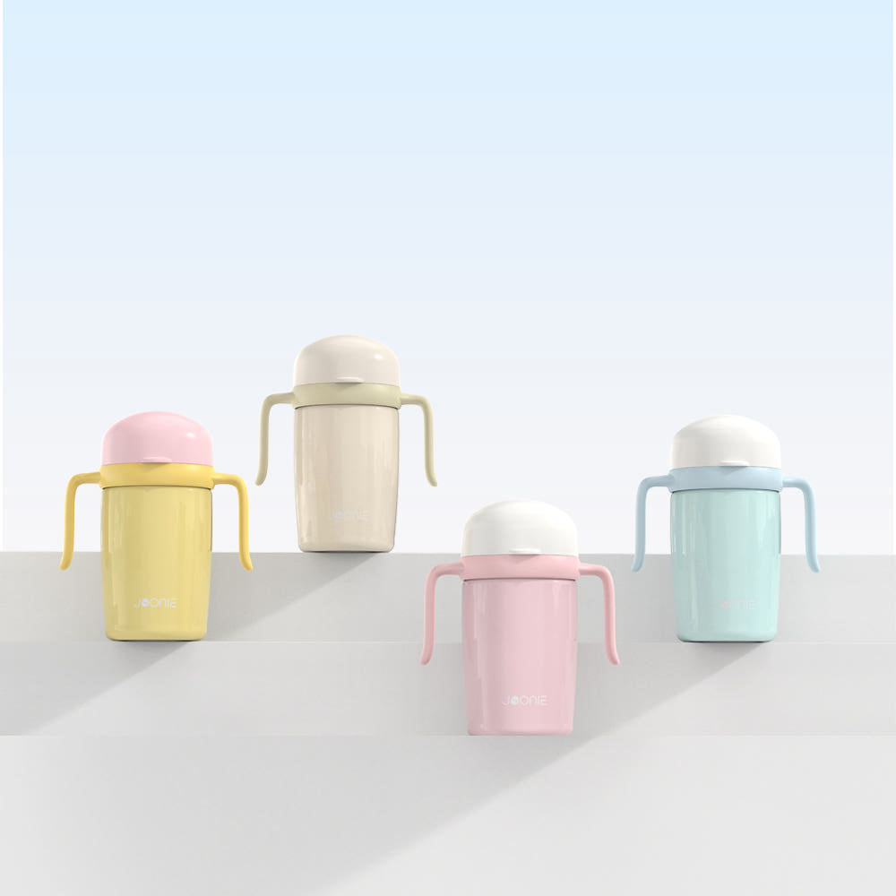 주니 스테인리스 자기주도 물컵 2세대 240ml 뚜껑일체형