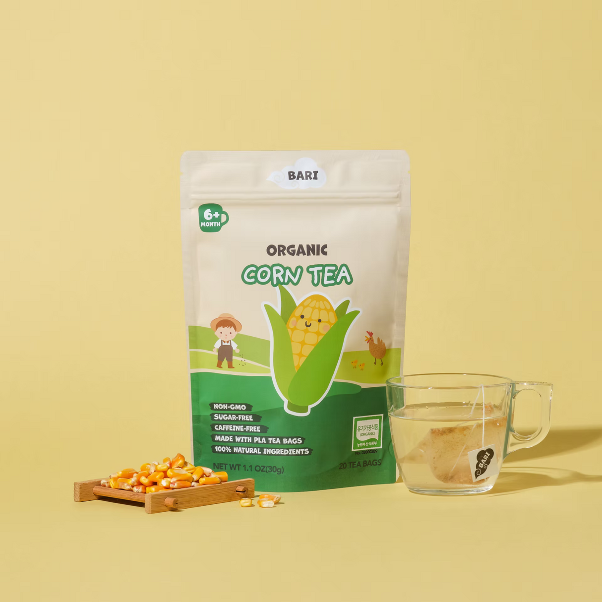 BARI Organic Rice Porridge - Full Package (쌀가루 10박스 + Gift 티백 6봉)