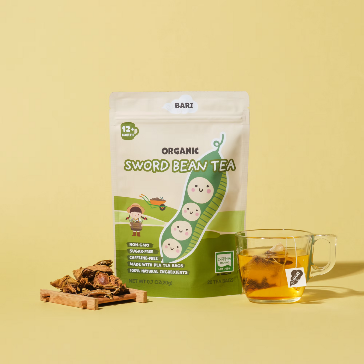 BARI Organic Rice Porridge - Full Package (쌀가루 10박스 + Gift 티백 6봉)